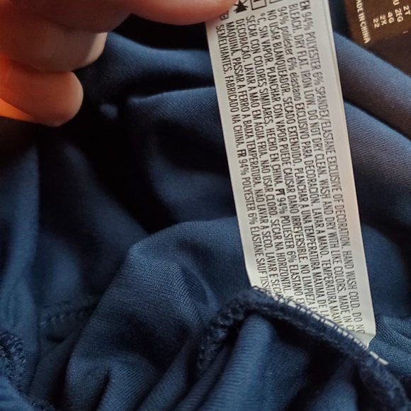 Forever 21 NWT Women's Plus Size 2X Velour Drawstring Navy Blue Joggers Pockets - Picture 5 of 10